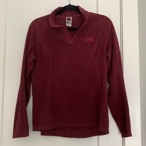 North Face maroon fleece